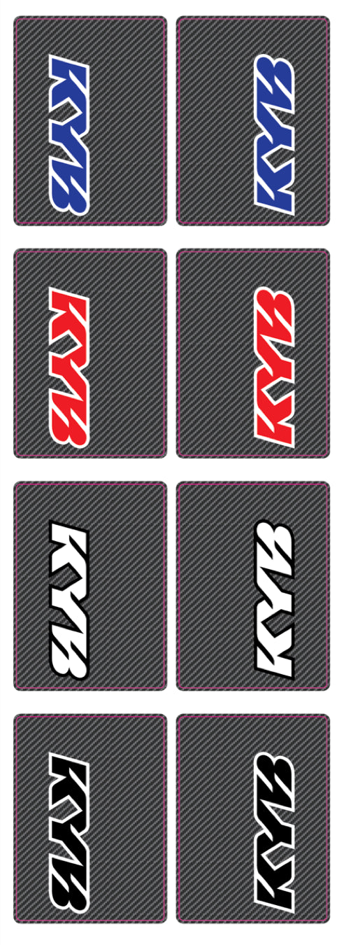 KYB Fork Tube Decals | Carbon Fiber